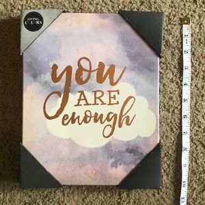 ✔️Pink & Purple “You are Enough” sign